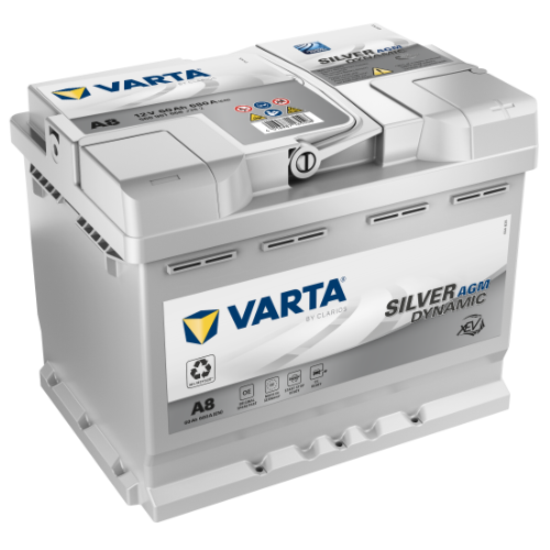 Varta A8 (D52) Dynamic AGM 560 901 068 Autobatterie 60Ah (Silver Dynamic )